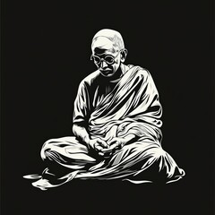 Mahatma Gandhi, vector illustration
