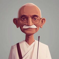 Mahatma Gandhi, vector illustration