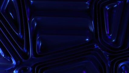 Deep blue layered geometric background with sleek reflections and metallic paint effect, inspired by digital fluidity, abstract art, and modern design aesthetics