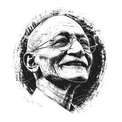 Mahatma Gandhi, vector illustration