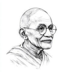Mahatma Gandhi, vector illustration
