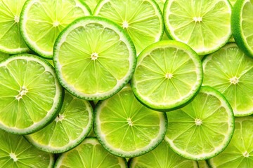 Fresh and Juicy Lime Slices on Transparent Background for Culinary and Beverage Designs, Perfect for Summer Drinks and Refreshing Recipes