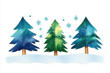 Fototapeta premium Serene Winter Wonderland with Snowy Trees
