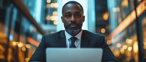 A business professional in a contemporary office setting