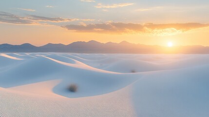 Sunset over White Sands National Park