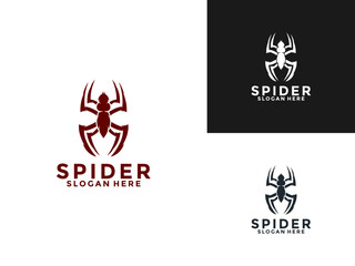 Spider logo design vector, Modern Spider Insect logo icon template