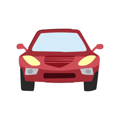 Obraz premium airbag car front cartoon. windshield wipers, radiator license, plate indicator airbag car front sign. isolated symbol vector illustration