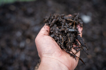 compost ring making compost pile on a farm holding microorganisms storing carbon