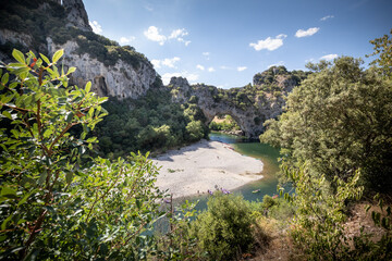 Obraz premium Vallon Pont d'Arc en Ardèche