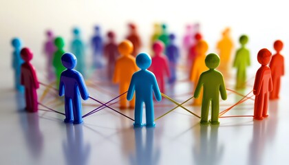 A conceptual network of people, connected in a digital space, representing the exchange of knowledge and global collaboration