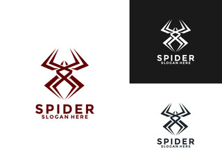 Spider logo design vector, Modern Spider Insect logo icon template