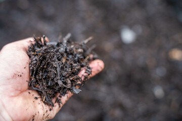 compost ring making compost pile on a farm holding microorganisms storing carbon