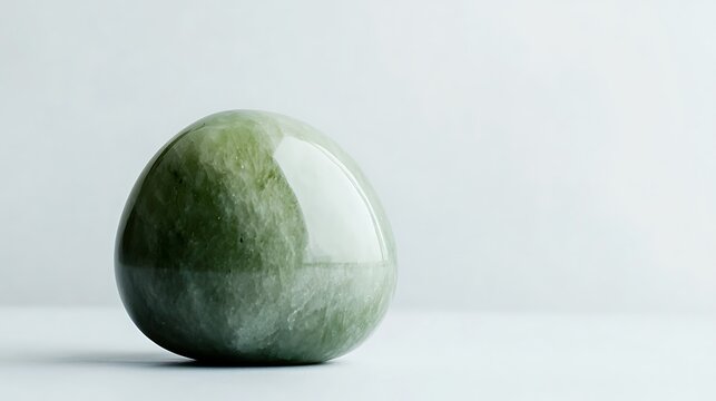 tumbled Aquamarine (green) gem stone isolated
