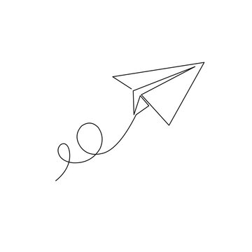 recommend clip art: Continuous line paper plane