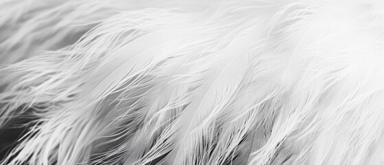 Obraz premium Delicate white feathers layered gracefully, creating a soft, ethereal texture reminiscent of angelic wings.