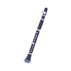 sound clarinet cartoon. notes fingering, tone player, performance practice sound clarinet sign. isolated symbol vector illustration