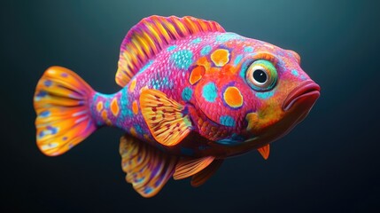 Betutu a vibrant freshwater fish with striking patterns and colors known for its unique beauty and popularity in aquarium settings