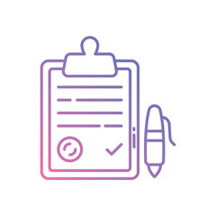 Employment Contract vector icon stock illustration