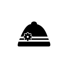 Fototapeta premium Hat vector icon on white background. Hat modern icon for graphic and web design.
