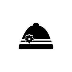 Fototapeta premium Hat vector icon on white background. Hat modern icon for graphic and web design.