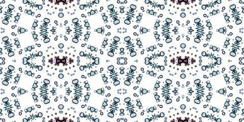 Seamless kaleidoscope pattern. The texture of the woven pattern. Endless pattern
