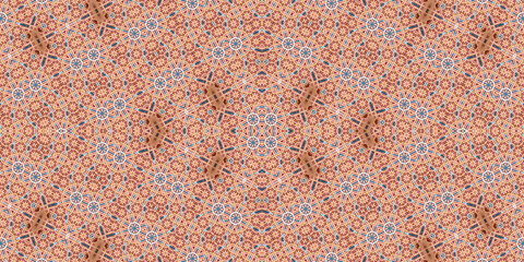 Seamless kaleidoscope pattern. The texture of the woven pattern. Endless pattern