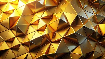 abstract yellow gold background with triangular shapes