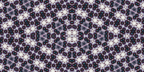 Seamless kaleidoscope pattern. The texture of the woven pattern. Endless pattern