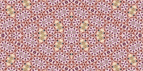 Seamless kaleidoscope pattern. The texture of the woven pattern. Endless pattern