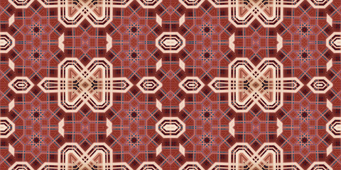 Seamless kaleidoscope pattern. The texture of the woven pattern. Endless pattern
