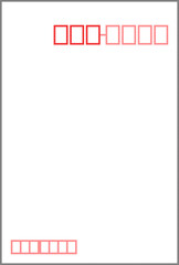 Japanese postcard illustration material