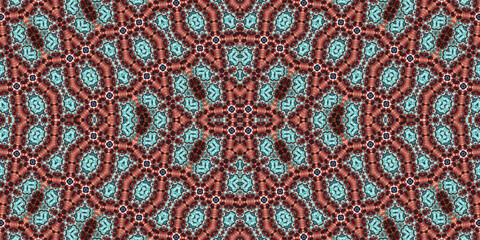 Seamless kaleidoscope pattern. The texture of the woven pattern. Endless pattern