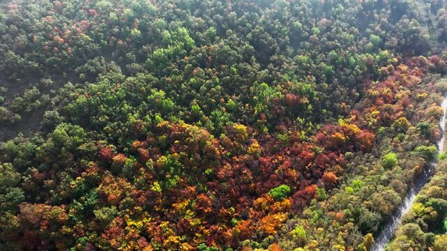 View from a drone of Col de Vence in Provence in the clouds