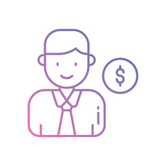 Salesperson vector icon stock illustration