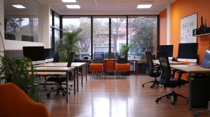 digital tools for sustainable mental health initiatives in South America, collaborative office with modern tech,