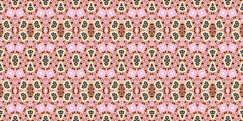 Seamless kaleidoscope pattern. The texture of the woven pattern. Endless pattern