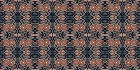Seamless kaleidoscope pattern. The texture of the woven pattern. Endless pattern