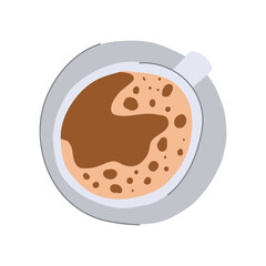 americano coffee cup top cartoon. mocha macchiato, brew caffeine, froth mug americano coffee cup top sign. isolated symbol vector illustration