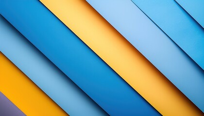 Fototapeta premium Abstract color papers geometry flat lay composition banner background 