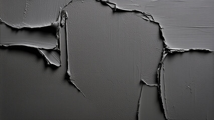 Textured grey paint with pronounced brush strokes fills the canvas