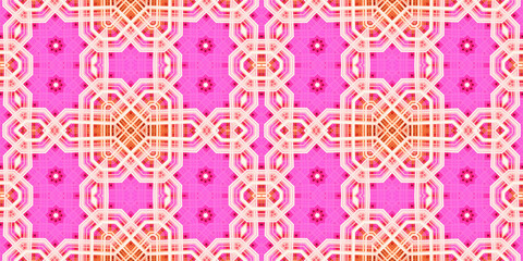 Seamless kaleidoscope pattern. The texture of the woven pattern. Endless pattern