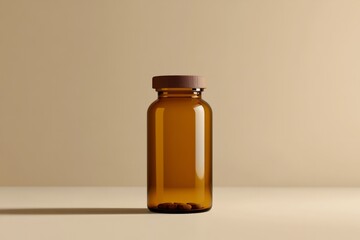 close up photoshoot of a supplement bottle
