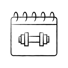 Health & Fitness Gym Icon - schedule