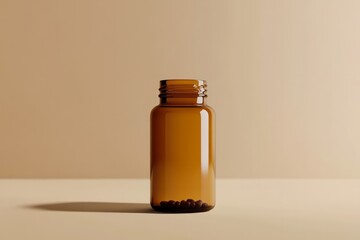 close up photoshoot of a supplement bottle