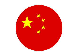 China Flag icon. Round flag of china icon design, vector illustration