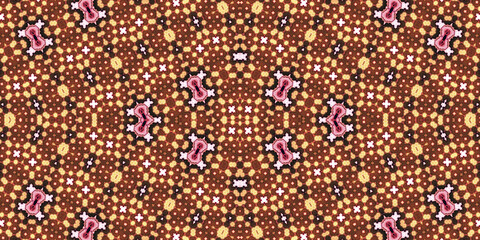 Seamless kaleidoscope pattern. The texture of the woven pattern. Endless pattern