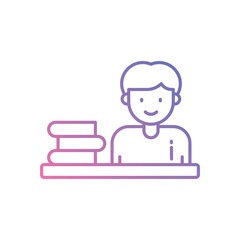 Librarian vector icon stock illustration