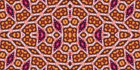 Seamless kaleidoscope pattern. The texture of the woven pattern. Endless pattern