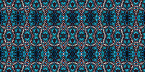 Seamless kaleidoscope pattern. The texture of the woven pattern. Endless pattern