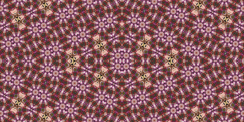 Seamless kaleidoscope pattern. The texture of the woven pattern. Endless pattern